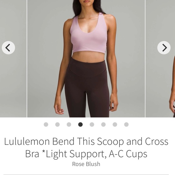 Lululemon Bend This Scoop and Cross
Sports Bra - Rose Blush - Picture 5 of 6
